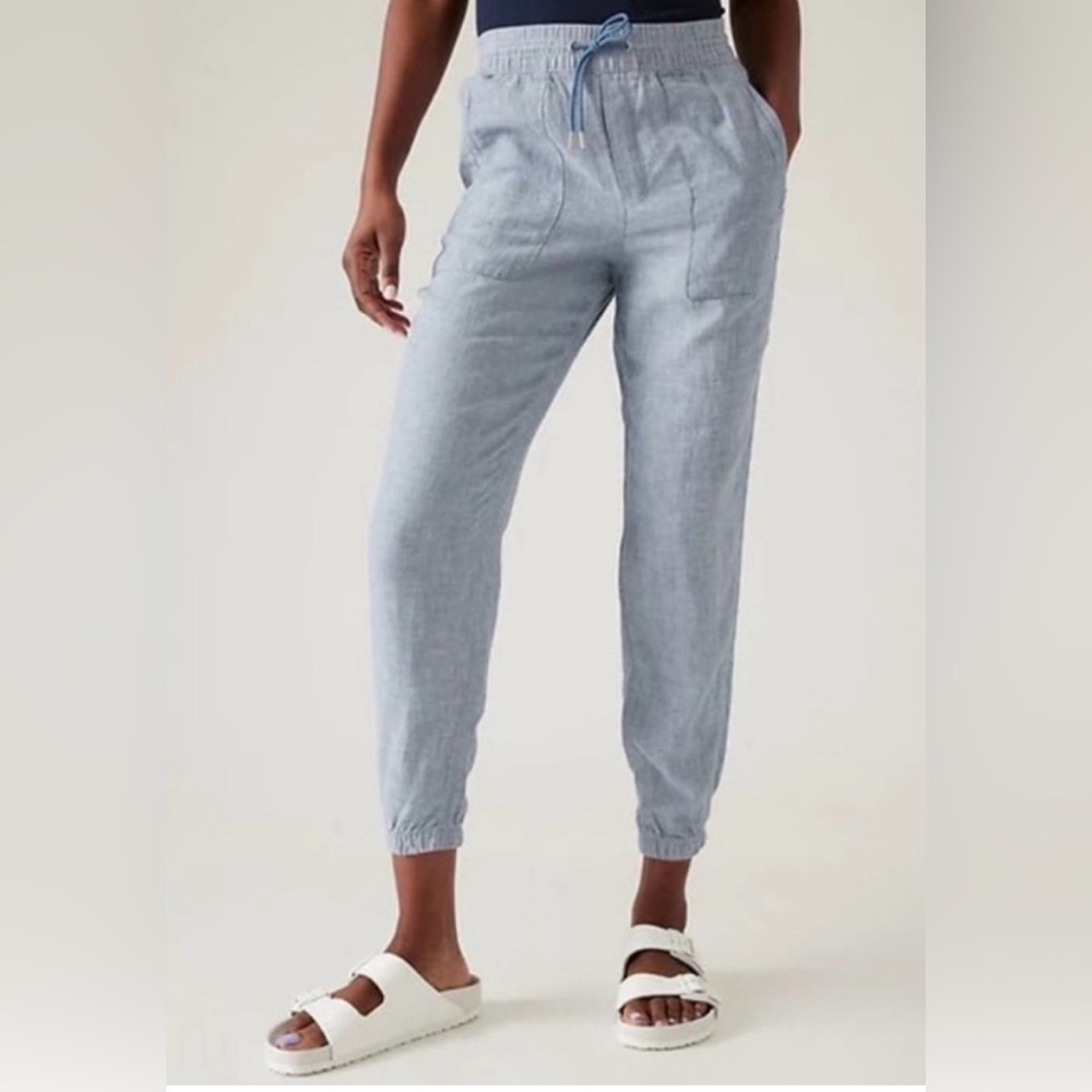 NWT Athleta size 18 Retreat Linen Jogger pant